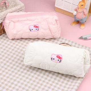  Bwhte Sanrio Hello Kitty Túi đựng bút chì dung tích lớn Hộp đựng bút dễ thương Kt Cat Túi đựng mỹ phẩm dành cho nữ Đồ dùng học sinh Quà tặng văn phòng phẩm. 