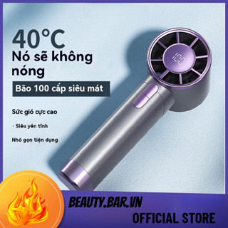 Quạt mini sạc lại mạnh mẽ có 100 cấp độ gió điều chỉnh, màn hình kỹ thuật số và quạt tuabin có thể điều chỉnh