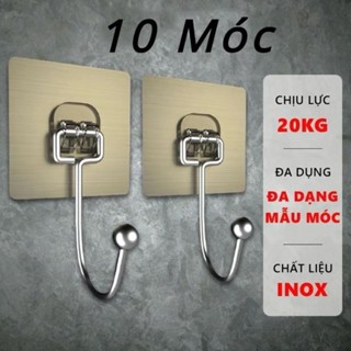 Combo 20 móc dán tường chịu lực ( tới 20kg) móc Inox 304 dán tường dính chắc chắn đa năng tiện dụng Treo Tường