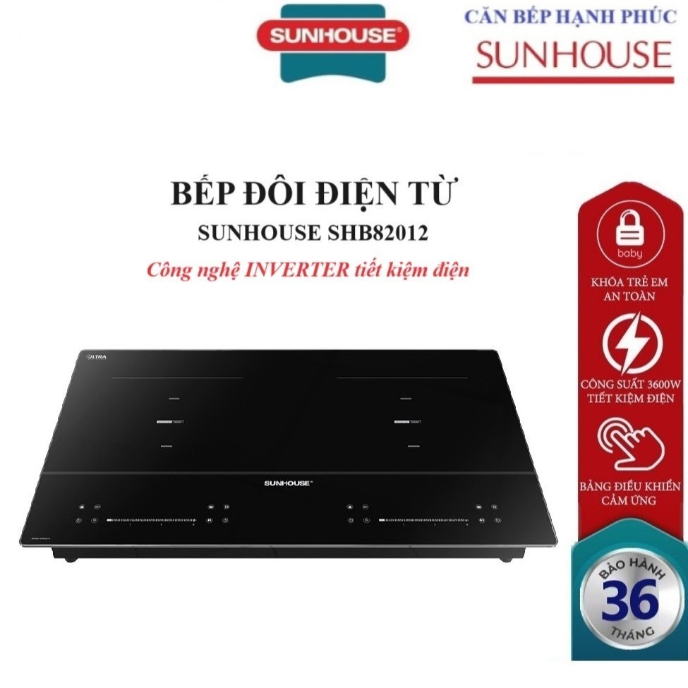 BẾP ĐÔI ĐIỆN TỪ SUNHOUSE SHB82012