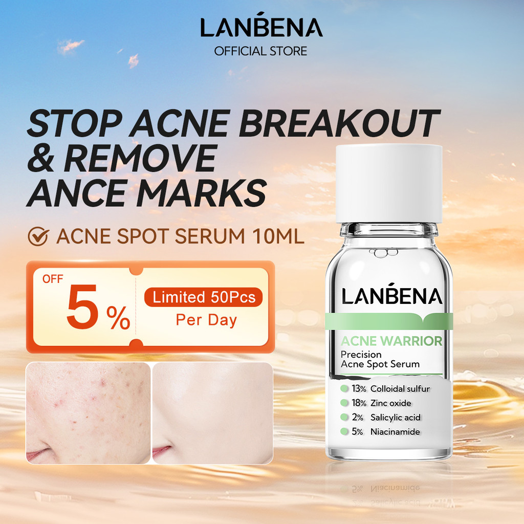 LANBENA Acne Essence Salicylic Acid Anti-acne Serum Lighten Acne Scars Acne Remover Drying Lotion Su