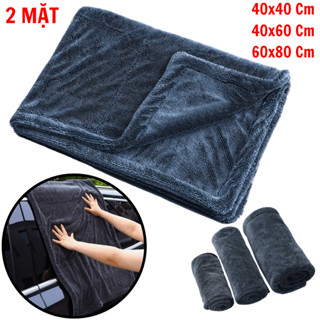  Khăn Siêu Thấm Sợi Xoắn 2 Mặt Định Lượng 1200 GSM Khăn Lau Xe Chuyên Dụng Super Microfiber Thấm Hút Tốt 