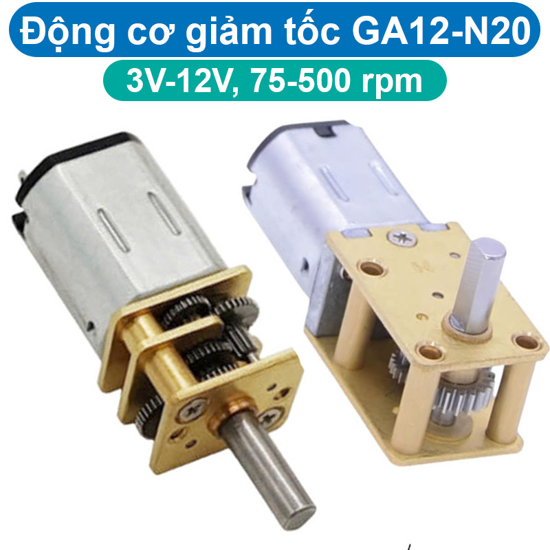 Động cơ giảm tốc JGA12-N20 điện áp 3V-6V nhiều tốc độ