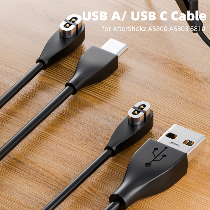Cáp sạc USB Type-C từ tính PVC Bảo vệ quá tải Bộ sạc tai nghe dẫn truyền xương cho sau Shokz AS800 A