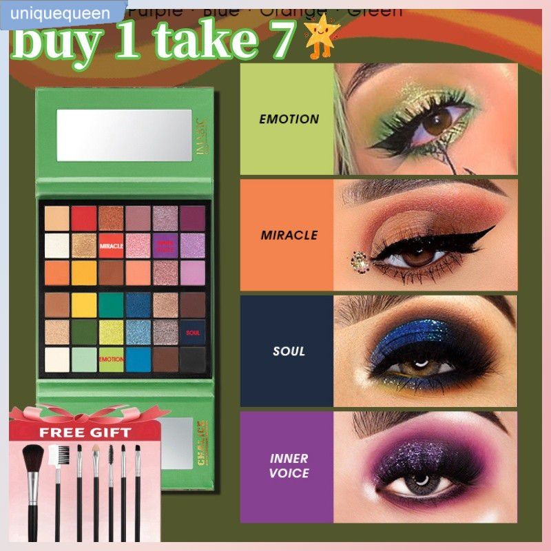 【Mua 1 Tặng 7】Bảng Phấn Mắt imagic Tarot Holy Grail 36 Màu Phấn Mắt Phim Phân Cực Lì Ngọc Trai Kawai