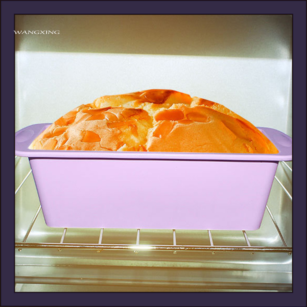 [Wx] Chảo Loaf Đa Năng Khuôn Bánh Loaf Dài Chống Dính Bánh Mì Silicon Chảo Có Tay Cầm Dễ Dàng Tháo Khay Nướng Bánh Cho Lò Nướng Chịu Nhiệt Bền Hoàn Hảo Cho Tự Chế