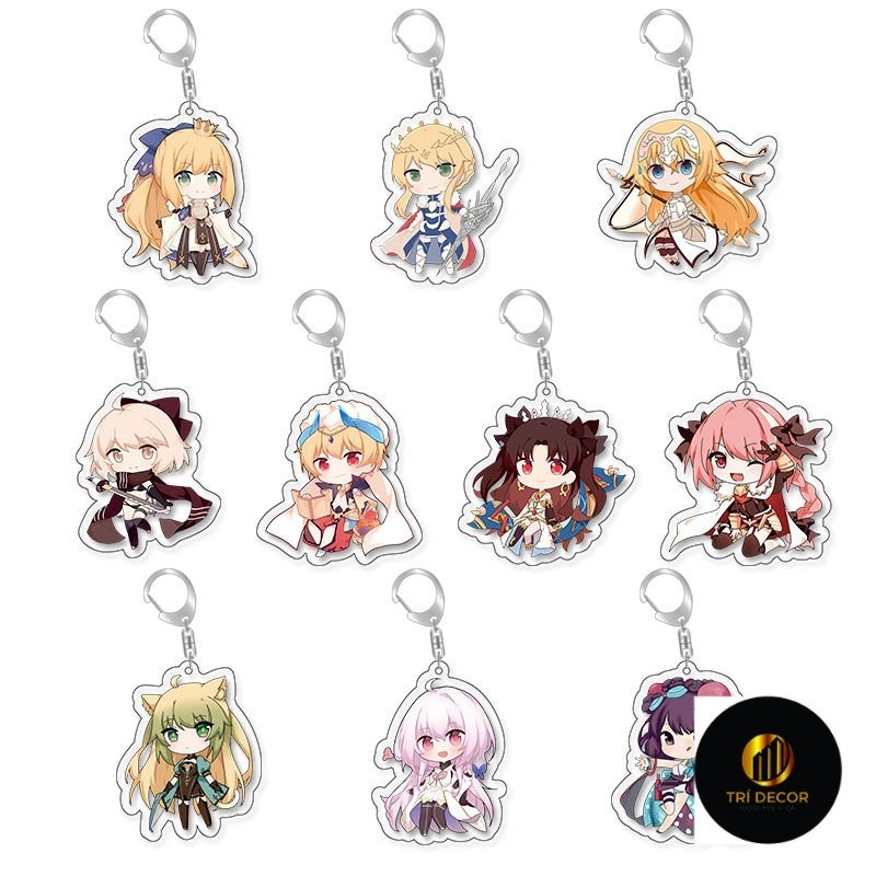 Số Phận FGO Anime Móc Khóa Mặt Trời Nhỏ Tháp Meow Súng Câm Merlin Enkidu Vàng Sáng Tướng Sư Ngoại Vi