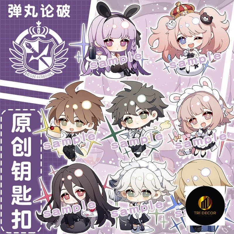 [Snail Meow] Danganronpa Móc khóa Kirikiri Kyoko Komaeda Nagi Toe Noshima Shield Togami Byakuya thiế