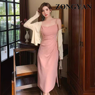 ZONGYAN váy Đầm váy nữ body đầm hàn quốc xu hướng INS Thời trang WLQ2440HPT 16Z240416