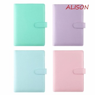 Alison notebook cover refillable diy ring binder file folder a6 / a5 da pu notepad cover