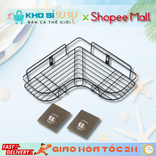  Kệ Sắt Dán Tường Kệ Vệ Sinh Nhà Tắm Kệ Góc Tam Giác Để Vật Dụng Nhà Tắm Kèm Miếng Dán Kệ Sắt Tam Giác Siêu Chắc 