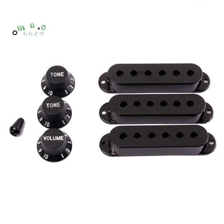 Bộ 3 Guitar Pickup Cover Volume Tone Knobs Tip Set, Đen