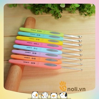 Bộ kim móc sắc màu 8 cây