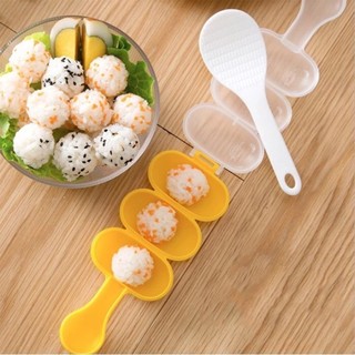 Khuôn lắc cơm viên cho bé tặng kèm vá múc, khuôn làm cơm viên, khuôn làm cơm nắm bento hình tròn cho bé ăn dặm