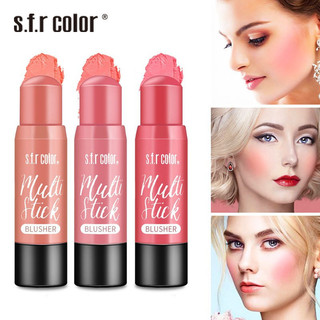Cô Gái Blush Stick Lip Cheek Kép Blush Stick Tự Nhiên Khỏa Thân Trang Điểm Tăng Cường Da Đường Viền Blush