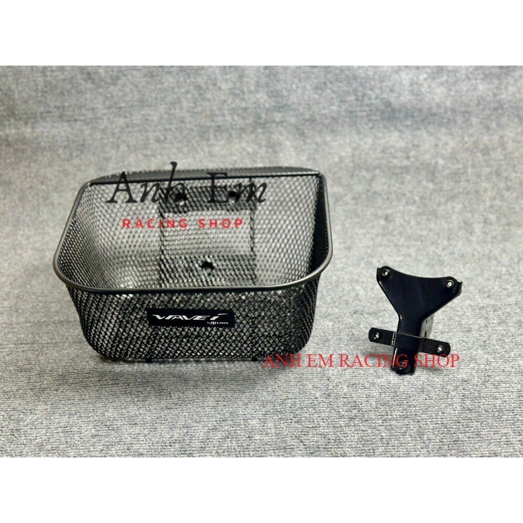 Rổ XE MÁY Rổ Wave lưới đen dày dặn cứng cáp LOẠI 1 tặng kèm pat rổ dành cho wave nhỏ và wave lớn