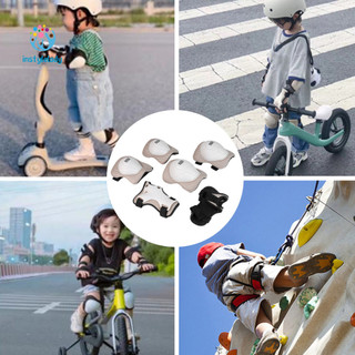 Instylelady 1 Bộ Miếng Lót Cổ Tay Khuỷu Tay Đầu Gối Thoáng Khí Mềm Mại Bên Trong Đệm EVA Dày Bảo Vệ Chống Sốc Bộ Sáu Mảnh Trẻ Em Ván Trượt Con Lăn Trượt Băng Bảo Vệ Thể Thao Ac