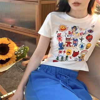 Áo thun tay hoạt hình thời trang mùa hè