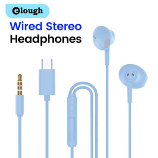 Tai nghe có dây Elough 3.5mm / Type C Jack Tai nghe giảm tiếng ồn HiFi có micrô