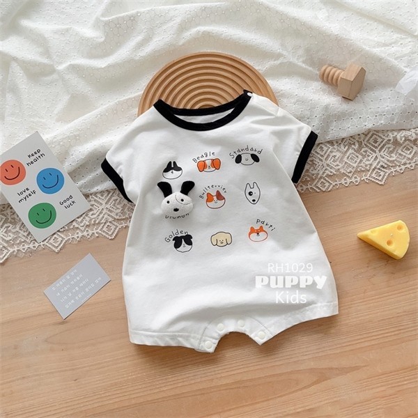 (RH1029) (5-12kg) Bộ đồ liền thân dành cho em bé (Puppy Kids) Romper Cún.