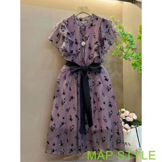 MẬP STYLE ĐẦM VOAN TÍM IN 2 LỚP, CHẤT TƠ IN HỌA TIẾT CAO CẤP SIZE 47-90 KG