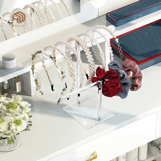 HOPEUP Tóc Vòng Hiển Thị Giá Acrylic Thanh Lịch Tổ Chức Màn Hình Đứng Cho Khăn Trùm Đầu Tóc Phụ Kiện