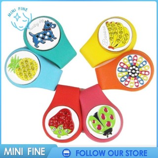 [Golf Hat Clip Golf Ball Marker với tấm họa tiết có thể tháo rời Màu xanh lam