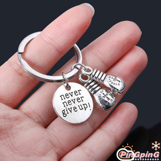 2024 HẤP DẪN!! Boxglove Móc Khóa Không Bao Giờ Từ Bỏ Treo Mặt Dây Chuyền Túi Xách Móc Khóa Xe Thể Thao Thể Thao