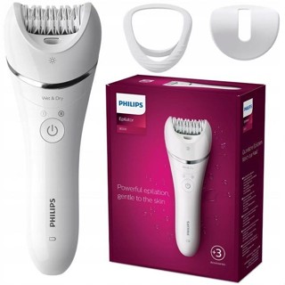 Máy Nhổ Lông PHILIPS Series 8000, Máy Tẩy Lông Toàn Thân, Bikini, Mặt, Chân, Nách, Nhập Đức, BH 24 Tháng