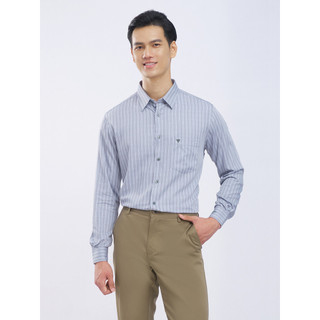 Sơmi dài tay lai bầu VIETTIEN vải sợ hoa hồng phom regular - 1S1198NR1/LBEZ