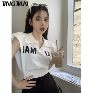 TINGTIAN áo phông áo thun nữ croptop baby tee Casual Cute hàn quốc Xu hướng WMJ2451R94 22Z240528