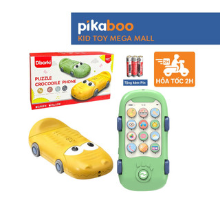 Đồ chơi điện thoại thông minh hình ô tô cá sấu cao cấp Pikaboo đa dạng chức năng chất liệu an toàn