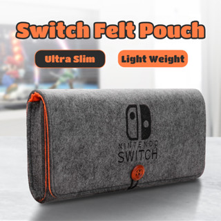 Túi nỉ Switch cho Nintendo Switch 1 / 2 / OLED / Lite Túi đựng di động 4 / 5 Hộp mực trò chơi Khe cắm thẻ [Cổ phiếu địa phương]