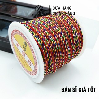 Cuộn dây chỉ ngũ sắc tết vòng tay handmade HTJEWELRY PH189
