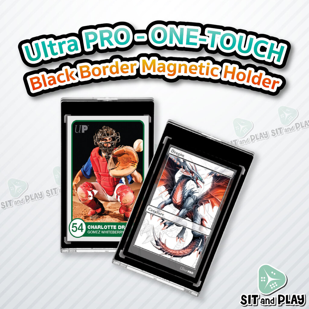 Ultra Pro-Black Border UV ONE-TOUCH Giá đỡ từ tính Khung bảo vệ cạnh Chèn Thẻ sưu tập Không hút ba c