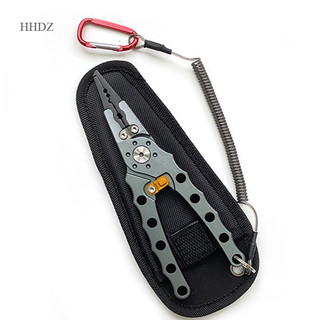 [Hhdz] Kìm thu hút hợp kim nhôm 7,3 inch Bộ điều khiển cá Kìm vòng trên cùng Kìm cắt dây Kìm điều khiển cá Máy cắt bên có khóa Kìm câu cá biển