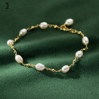 100% s925 vòng tay bạc nữ tự nhiên ngọc trai nước ngọt nhỏ vòng hạt vòng tay thanh lịch phù hợp với thời trang bạc
