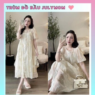 Đầm suông, váy bầu babydoll dáng suông thiết kế 2 lớp chất vải mát mùa hè mẫu mới cao cấp