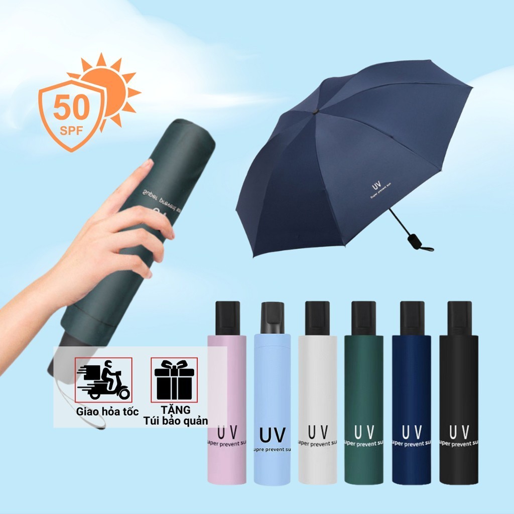 Ô dù che mưa đi nắng tự động xếp gấp gọn iLita ô dù 2 lớp chống UV phụ kiện thể thao dã ngoại, du lịch