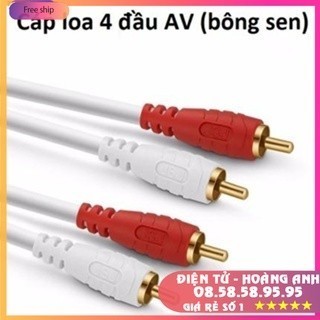 Dây jack cáp av 4 đầu bông sen 5m jsj và chosonl 1.8m-3m-5m-10m