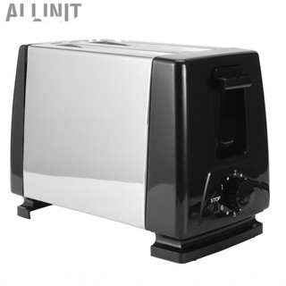 Allinit 650-850W Automatic Bread Toaster Baking Breakfast Machine Stainless Steel 2 Cooking EU Plug 220 - 240V