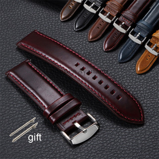 18 / 20 / 22 / 24 / 26mm Da Bò Dây Đeo Đồng Hồ Vintage Da Thật Chính Hãng Vòng Tay Sáp Dầu Đa Năng Nam Kinh Doanh Đồng Hồ