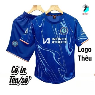 [Nhận in tên số theo yêu cầu]Quần Áo Bóng Đá, Đồ Đá Banh Chelsea xanh 2024 2025 thun cao cấp