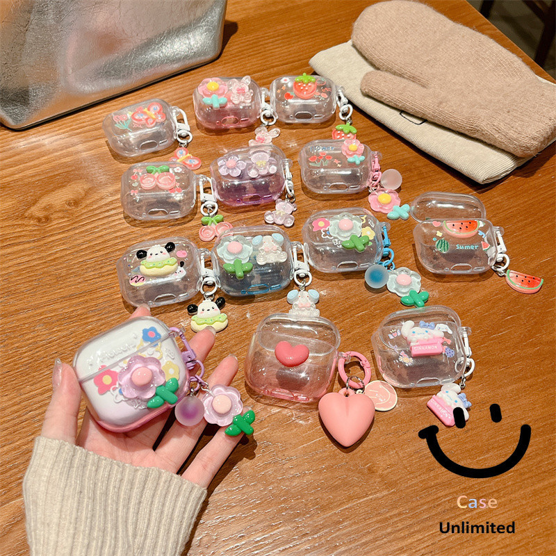 Áp dụng cho:HOCO EW78 Case ốp tai ng Dành cho hộp đựng tai nghe Chú chó con hoa tình yêu dễ thương