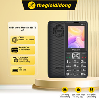 Điện thoại Masstel IZI T6 4G Đen