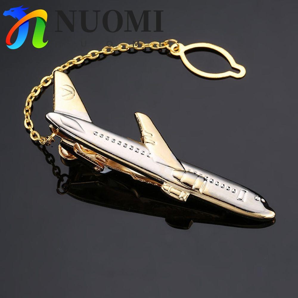Nuomi Cà Vạt Kẹp Quý Ông Đơn Giản Trang Sức Hình Máy Bay Kim Loại Cưới Quà Tặng Máy Bay Kẹp