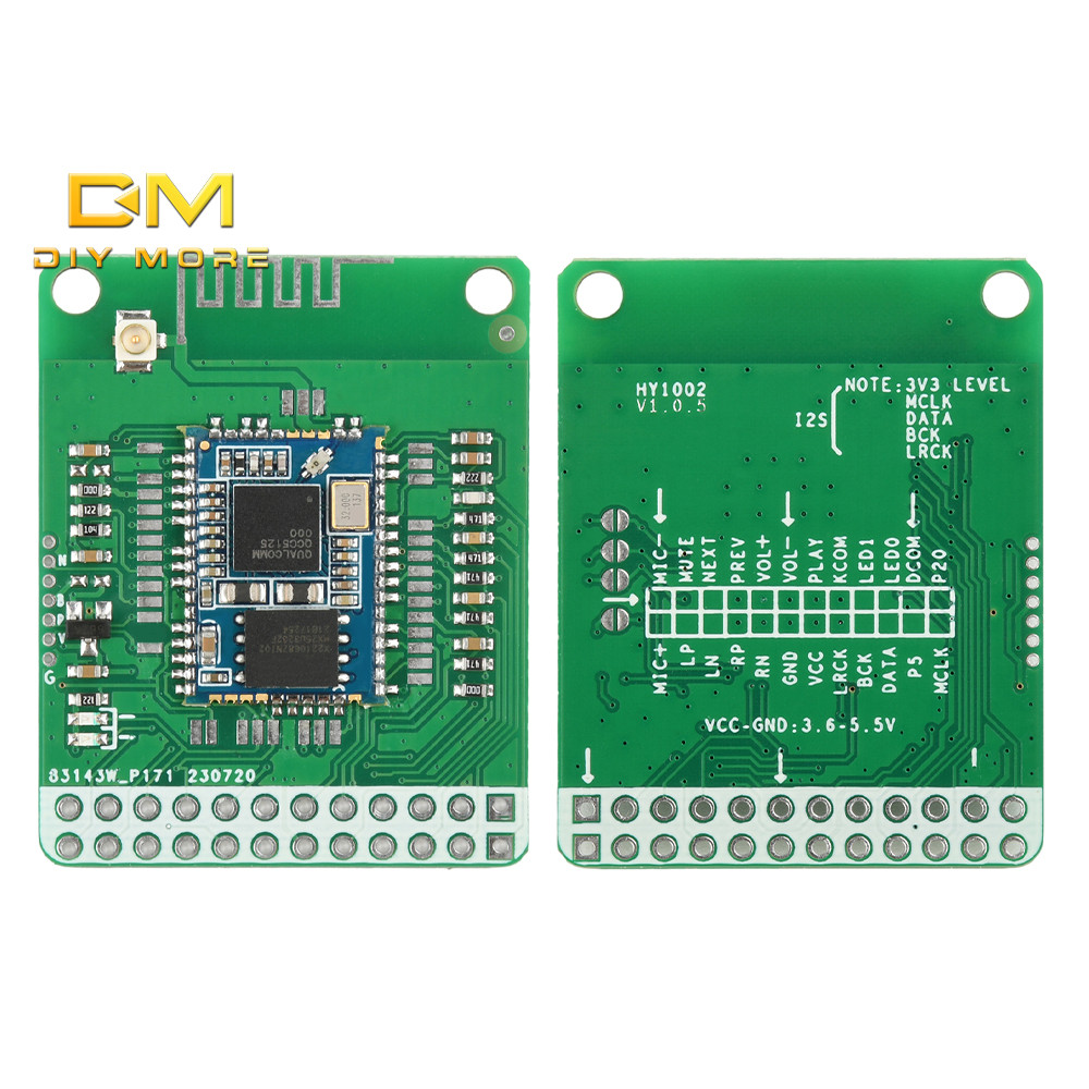 Mô-đun âm thanh nổi DIYMORE DC 3.6-5.5V LADC Lossless QCC5125 Bluetooth 5.1 High Pass APTX / APTXLL 