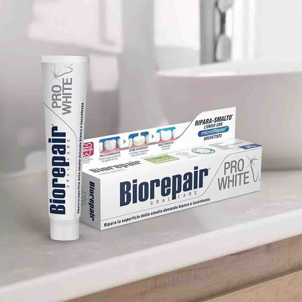 Biorepair PRO WHITE Oral Whitening Repairs Enamel PLUS toothpaste fluoride free | BigBuy360 - bigbuy360.vn