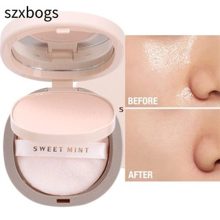 Bột ép SZXBOGS, Bột làm sáng da tự nhiên Kiểm soát dầu nhỏ gọn, Kem nền trang điểm chống thấm nước toàn diện lâu trôi dành cho nữ