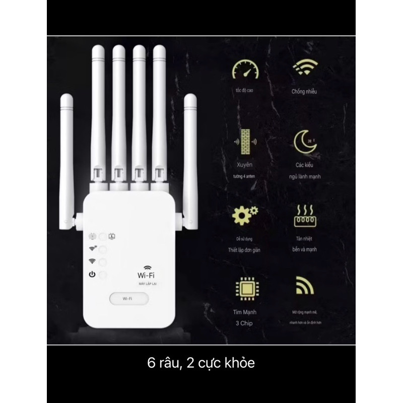kích sóng wifi 6 râu xuyên tường ✅1200Mbps 2.4G-5G & ✅300Mbps 2.4G wifi là giải pháp dùng chung wifi khu vực rộng lớn